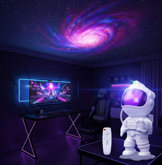 Astronaut Galaxy Star Projector – Cosmic Nebula Night Light 🚀✨