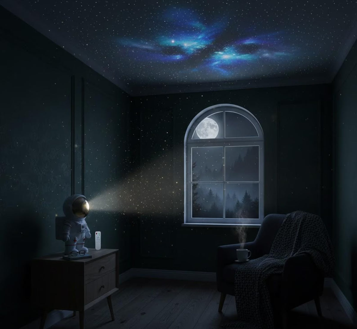 Astronaut Galaxy Star Projector – Cosmic Nebula Night Light 🚀✨