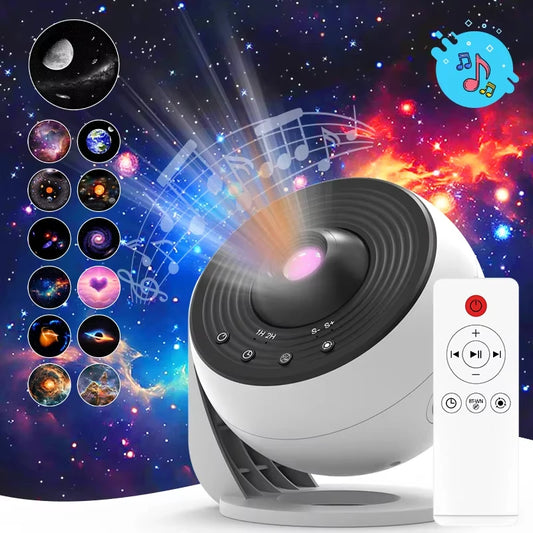 3D Galaxy Star Projector with Music & Remote Control 🌌✨