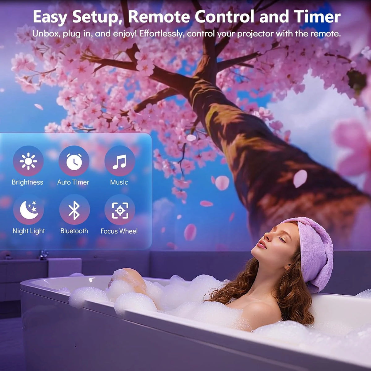 Cosmic Ocean Wave Projector – LED Galaxy Mood Night Light 🌊✨
